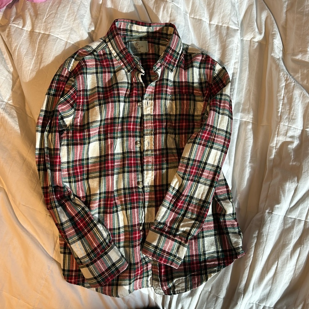 Plaid button down shirt